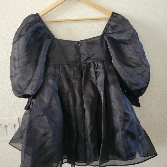 Selkie Puff Dress in Caviar S NWT FLAWED - Picture 12 of 15